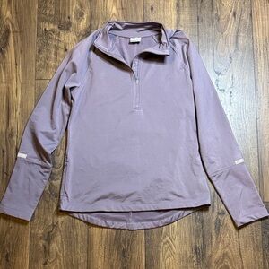 Asics Purple Fitted Quarter-Zip Dri-Fit Sweatshirt Size L